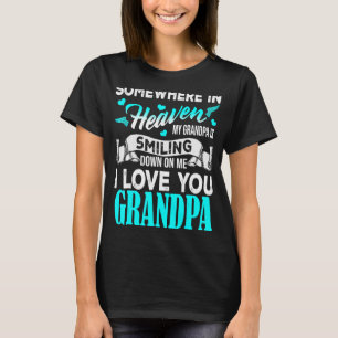 Stolz mein Opa im Himmel glücklicher Vater Tag sto T-Shirt