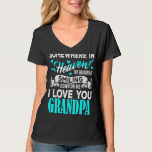 Stolz mein Opa im Himmel glücklicher Vater Tag sto T-Shirt