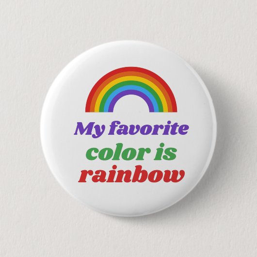 Stolz - Meine Lieblingsfarbe ist Regenbogen. Gepäc Button (Vorderseite)