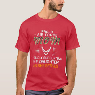 Stolz meine Mama der Luftstreitkräfte unterstützen T-Shirt