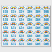Stolz meines Sohn Rainbow Gay Pride Parent Geschenkpapier (Flach)