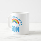 Stolz meines Sohn Rainbow Gay Pride Parent Kaffeetasse (Vorderseite Links)