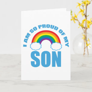 Stolz meines Sohn Rainbow Gay Pride Parent Karte
