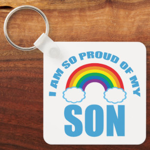 Stolz meines Sohn Rainbow Gay Pride Parent Schlüsselanhänger