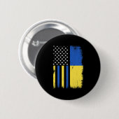 Stolz mit der Ukraine Vintages ukrainisches Amerik Button (Vorne & Hinten)