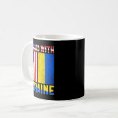 Stolz mit der Ukraine Vintages ukrainisches Amerik Kaffeetasse (Vorderseite Links)