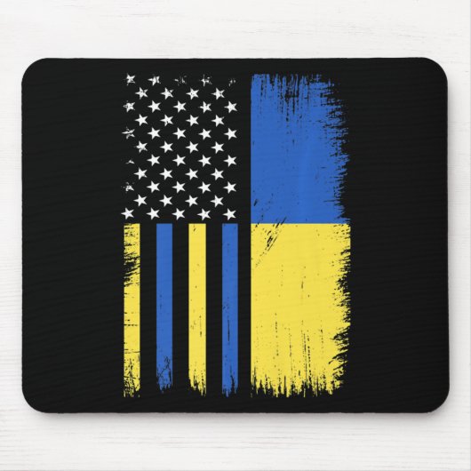 Stolz mit der Ukraine Vintages ukrainisches Amerik Mousepad (Vorne)