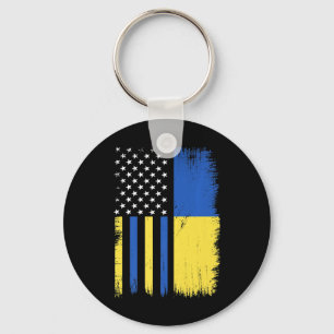 Stolz mit der Ukraine Vintages ukrainisches Amerik Schlüsselanhänger