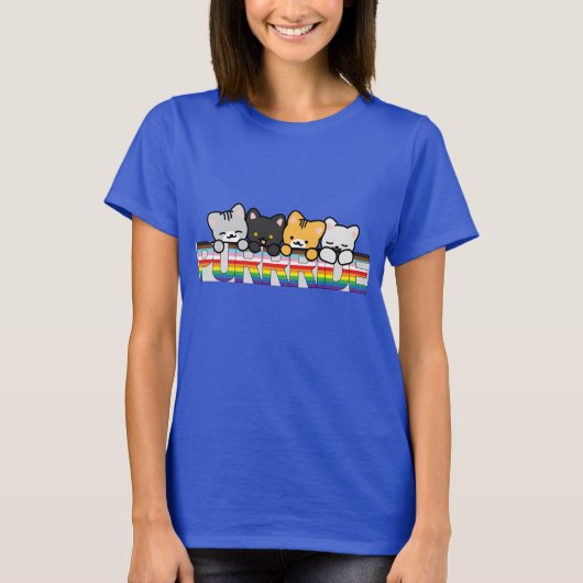 Stolz mit Katzen T-Shirt (Vorderseite)
