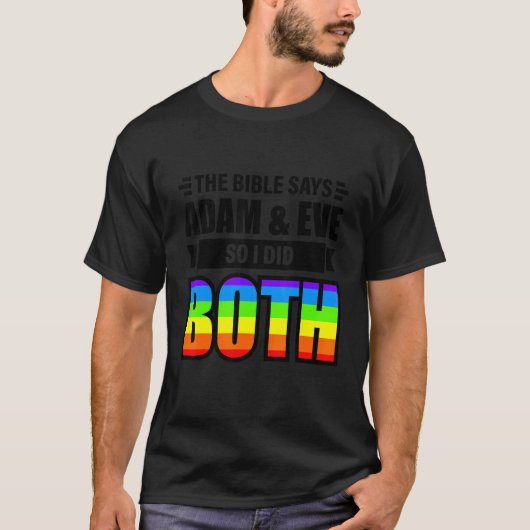 Stolz Monat die Bibel sagt Adam und Eva T-Shirt (Vorderseite)
