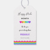 Stolz Monat moderner Regenbogen zu sein selbst nie Geschenkanhänger (Rückseite)