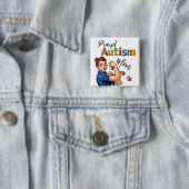 Stolz Mutter Autismust Knopf Pins Abzeichen Button (Beispiel)