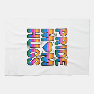 Stolz-Mutter-Umarmer Vintage-Regenbogen-Vektor-Des Geschirrtuch