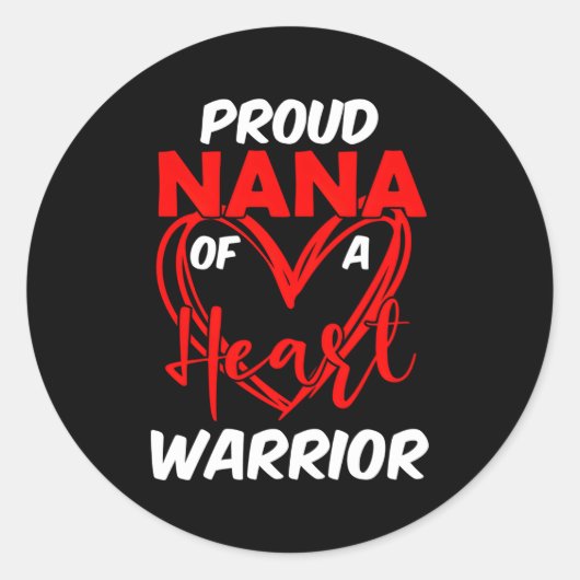 Stolz Nana von einem Er-Krieger-Chd-Bewusstsein Runder Aufkleber (Vorderseite)