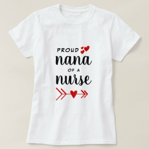 Stolz Nana von einem Nurse Roten Herz T-Shirt