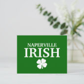 Stolz NAPERVILLE IRISH! St Patrick's Day Postkarte (Stehend Vorderseite)