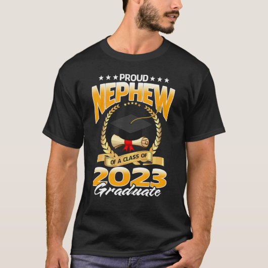 Stolz Nephew einer Klasse von 2023 Graduate Gradua T-Shirt (Vorderseite)