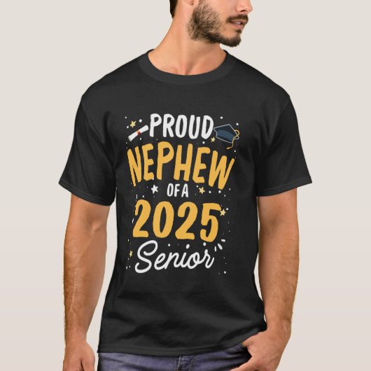 Stolz Nephew eines Abschlusses der Klasse 2025 T-Shirt (Vorderseite)
