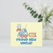 Stolz neuer Onkel Es ist ein Boy Tshirts und Gesch Ankündigungspostkarte (Stehend Vorderseite)