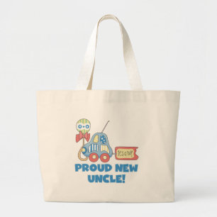 Stolz neuer Onkel Es ist ein Boy Tshirts und Gesch Jumbo Stoffbeutel