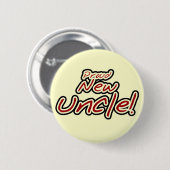 Stolz neuer Onkel - Roter und Schwarzer Text Button (Vorne & Hinten)
