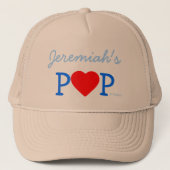 Stolz Neuer Papa eines Babyjungen mit seinem Namen Truckerkappe (Vorderseite)