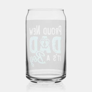 Stolz neuer Papa Es ist ein Vater für das weiblich Dosenglas