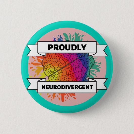 Stolz Neurodivergent Button (Vorderseite)