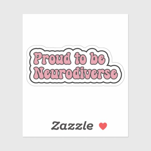 Stolz Neurodiverser rosa Neurovielfalt Aufkleber (Blatt)