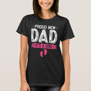 Stolz New Dad Es ist ein Niedliches Mädchen Papa V T-Shirt