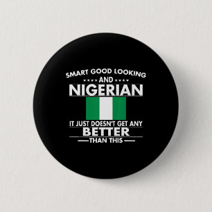 Stolz nigerianische Flagge Nigeria Heritage Wurzel Button
