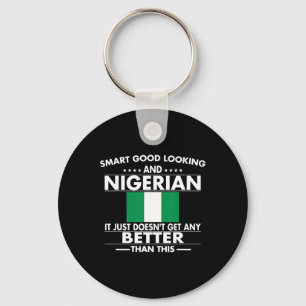 Stolz nigerianische Flagge Nigeria Heritage Wurzel Schlüsselanhänger