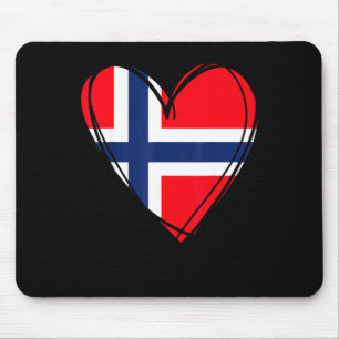 Stolz, norwegischer Vater Mutter Junge Kind cool N Mousepad