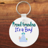Stolz Oma: "Das ist ein Junge!" Geschenke Schlüsselanhänger (Vorderseite)
