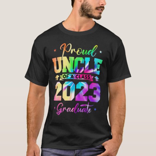 Stolz Onkel eines 2023 Absolventen Senior 23 Famil T-Shirt (Vorderseite)