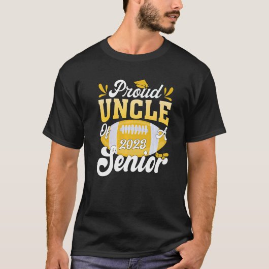 Stolz Onkel eines Fußballs Senior 2023 Abschluss C T-Shirt (Vorderseite)