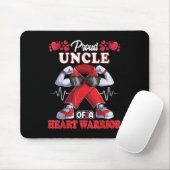 Stolz Onkel eines Herzkriegers KD Bewusstsein Red Mousepad (Mit Mouse)