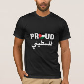 Stolz Palästinenser (Mensch) mit arabischen Buchst T-Shirt (Vorderseite)