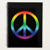 Stolz Peace Symbol Regenbogenfarben Moderne Farben Planer (Vorderseite)