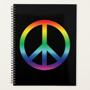 Stolz Peace Symbol Regenbogenfarben Moderne Farben Planer