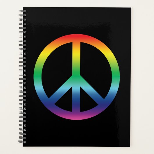 Stolz Peace Symbol Regenbogenfarben Moderne Farben Planer (Vorderseite)