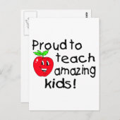 Stolz, Phantastische Kinder (Apfel) zu lehren Postkarte (Vorne/Hinten)