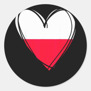 Stolz, Pole zu sein, liebe Warschau, Polenflagge H Runder Aufkleber