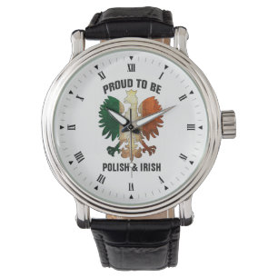 Stolz, polnisch und Iren zu sein Armbanduhr