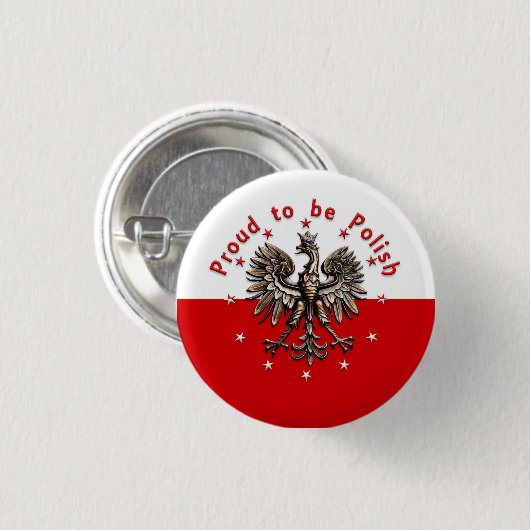 Stolz, polnisch zu sein - Knopf Button (Vorne & Hinten)