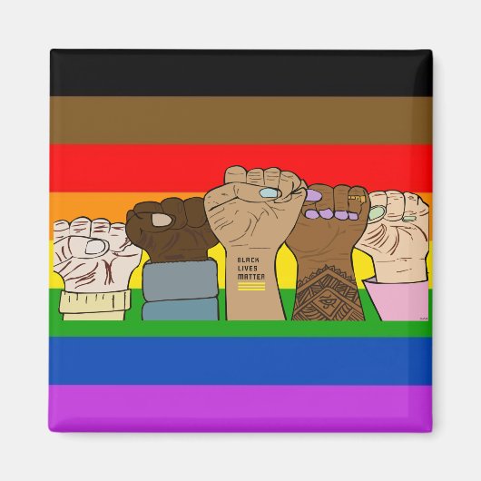 Stolz Power Fists / BLM Magnet (Vorne)