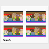 Stolz Power Fists/BLM Rechteckaufkleber Rechteckiger Aufkleber (Blatt)