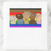 Stolz Power Fists/BLM Rechteckaufkleber Rechteckiger Aufkleber (Tasche)