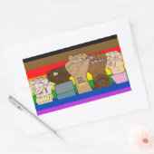 Stolz Power Fists/BLM Rechteckaufkleber Rechteckiger Aufkleber (Umschlag)