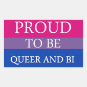 Stolz Que und bii Rechteckiger Aufkleber (Vorderseite)